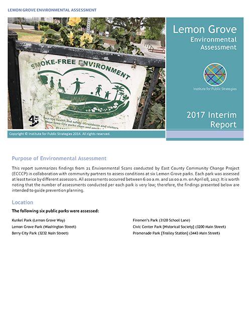 Lemon Grove Park Assessment 2017