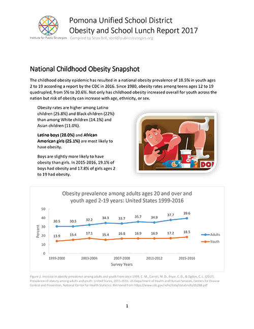 2017 PUSD Obesity and School Meal Report